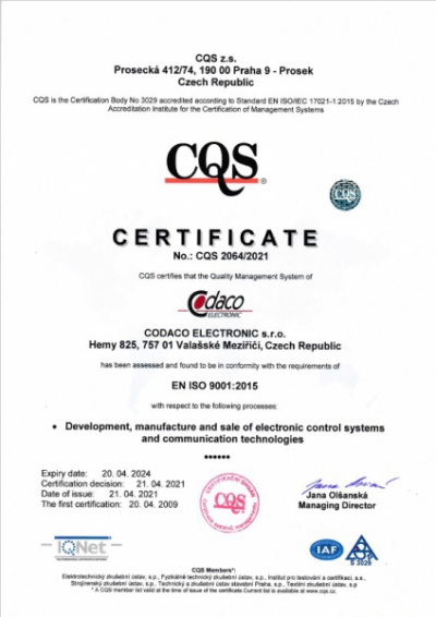 CQS certificate