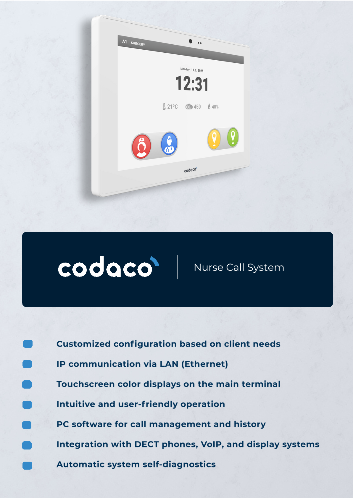 Communication and signalling system HCC-07 IP nurse-patient