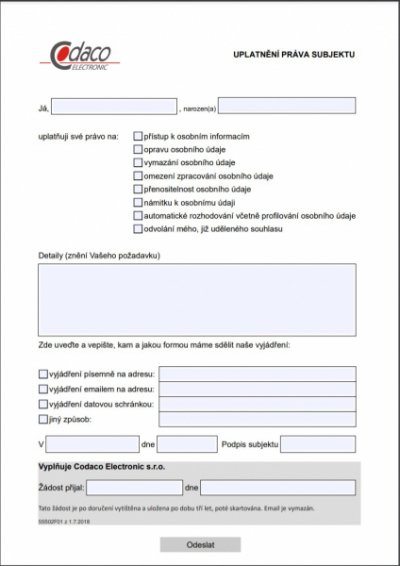 Exercise of the subject's right