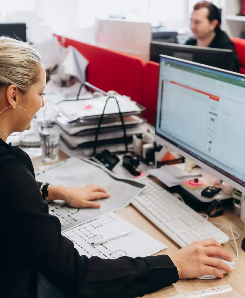 Codaco worker at the computer